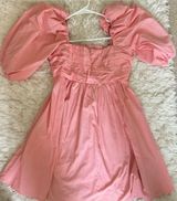 Abercrombie Pink Puff Sleeve Babydoll Dress Photo 0