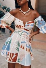 Printed Mini Dress Multiple Photo 0