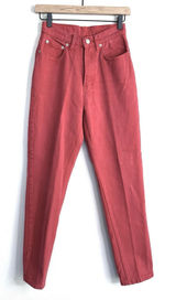Vintage 90s JORDACHE 100% Cotton Red High Rise Jeans Sz 7/8 23” XS Butter mom Photo 0