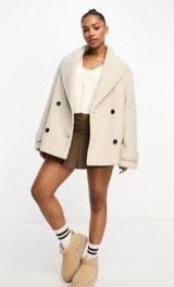 Pea Coat In Cream  Photo 0