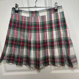 NWT Aerie Plaid Pleated Mini Skirt S Red Green Holiday Tartan‎ Schoolgirl Kilt Photo 0