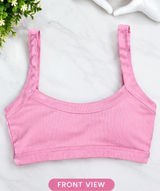 WILO The Label Pink Ribbed Halter Crop Top / Sports Bra - Size XS 🌸✨ Photo 0