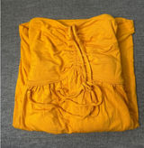 Isabel by Ingrid & Isabel Maternity Tube Top Mustard Yellow Strapless Cinched M Photo 0