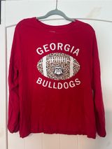 Georgia Bulldogs Women Long Sleeve Tshirt XL - Time and Tru Photo 0