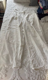 Abercrombie White Linen Pants Photo 0