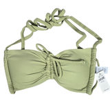 Aerie Ruched Bandeau Bikini Top in Dried Sage XXS‎ NWT Photo 0