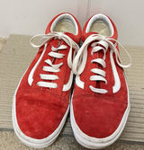 vans scotchgard Red Suede Sneaker Womens 7.5 Low Top Skate Walking Grunge Urban Photo 0