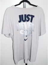Nike Dri-Fit Gray "Just Never Stop" Graphic T-Shirt Size XL Short Sleeve Photo 0