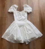 House of CB white mini dress with lace trim, size XS Photo 0