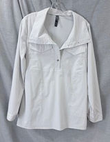 Mountain‎ Hardwear Citypass Popover Shirt Grey White Stripe Top M Camping Hiking Photo 0