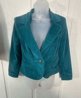 Caslon Women’s Teal Single Button Blazer Size Small Petite EUC Photo 0