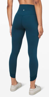 Lululemon‎ Align Pant 25" *Petal Night Diver Teal Blue Womens Size 8 Photo 0