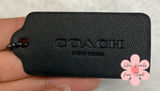 2" COACH Black Fob Bag Charm Hang tag Hangtag Photo 0
