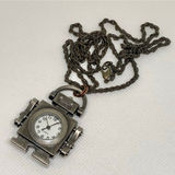 JinXin Robot pendant pocket watch necklace toned 32mm quartz analog running Photo 0