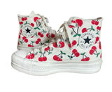 Converse All Star Lift Platform High Top Sneaker Cherry Print Womens 6.5 Photo 0