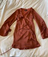 Wrap Satin Dress Photo 0