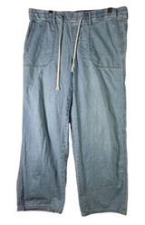 Torrid Feel The Fit Chambray Wide Leg Pull On Pants Drawstring Women 00 10 12 XL Photo 0
