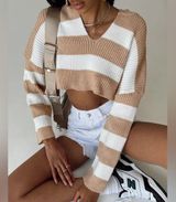 NWOT Princess Polly cropped striped sweater Photo 0