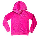 Juicy Couture Velour Vintage Y2K Pink Hoodie Jewel‎ Crest Emblem Dog Couturist M Photo 0
