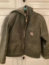 Carhartt Womens Sierra Jacket Sz M Sherpa Lining Olive Moss Vintage Photo 0