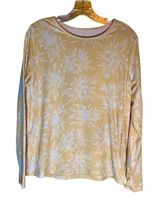 Hang Ten Women’s Yellow Beach Soft Floral Pocket Long Sleeve UPF 50+, Size Med Photo 0
