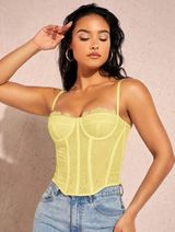 Shein Yellow Corset Top Photo 0