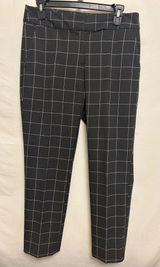 Loft Julie Gray Purple Stripes Trouser Pants Size 4 Photo 0