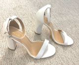 White 3 Inch Heels Size 7.5 Photo 0