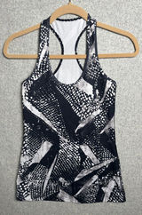 Lululemon Womens Racerback Tank Top Black White‎ Sleeveless Stretch Yoga Photo 0