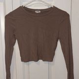 Brown ribbed long sleeve Photo 0