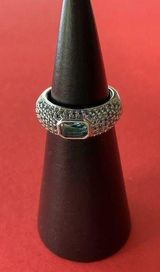 Bomb Party RBP6635 “Yours in a Heartbeat” LC Topaz on Rhodium Size 6 Ring NWT Photo 0