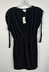 NWT Motherhood Maternity‎ Small Womens Top Black Stretch V-Neck Cap Sleeve Photo 0