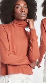 ATHLETA Nirvana Cropped‎ Turtleneck Photo 0