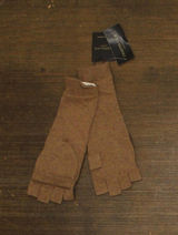 NWT Charter Club 100% Cashmere Fingerless Knit Gloves Praline Heather Brown Photo 0