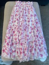 Flowery pink skirt Size M Photo 0