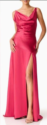NEW ELLIATT Clementine Cowl Neck Maxi Dress scarlet red Sz L Photo 0