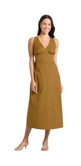 NWT A New Day Sleeveless Adjustable Strap Open Back Maxi Dress Olive Brown XS Photo 0