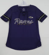 Fanatics Baltimore Ravens Womens Purple Lace Up Rhinestone Jersey Shirt Small Photo 0