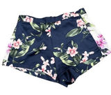 Victorias Secret Satin‎ Pajama Shorts Navy Blue Floral Print Loungewear Size XS Photo 0