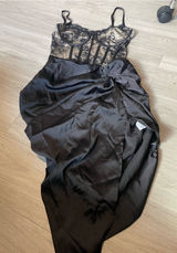 PrettyLittleThing Black Lace Bodice Midi Dress Photo 0