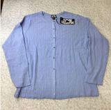 Future Collective Light Blue Ribbed Button Down Cardigan Sweater 2X‎ New Photo 0