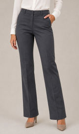 BCBGMaxazria Dark Gray Charcoal Preppy Cotton Dress Pants US0 Bootcut Classic Photo 0