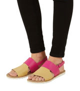 SOREL Pink Cut Out Ella Ii Round Toe Leather Slingback Sandals, US6.5 Photo 0