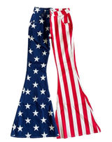 Ranch Dress'n Super Flare American Flag Denim Jeans Bell Bottoms Size 0 NWOT Photo 0