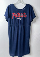 New England Patriots Versus Swim Cover Up Womens Size XS Navy G-III 4‎ Her Photo 0