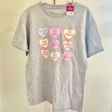 Out of Print Target Romance Tropes Hearts Graphic T-Shirt‎ Gray Womens L Photo 0