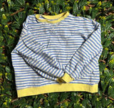 Blue White Striped Preppy Crewneck Size M Photo 0