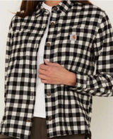 Carhartt Women’s Rugged Flex Loose Midweight Flannel Long Sleeve Plaid Shirt XL Photo 0