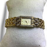 Vintage ELGIN Gold Tone & Rhinestones Bracelet Watch Photo 0