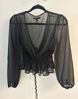 Forever 21 Black Sheer Blouse Photo 0